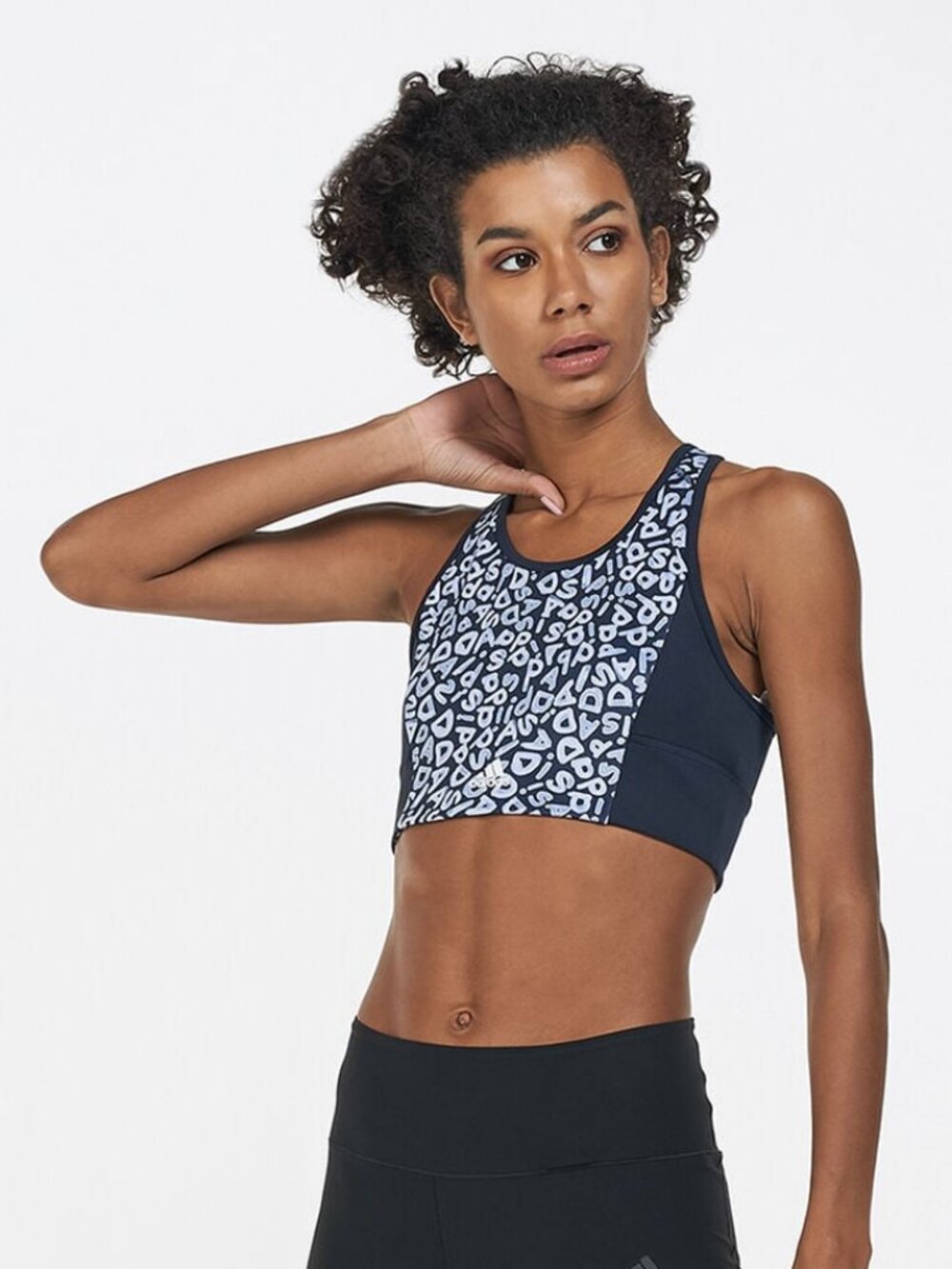 Adidas Farm Rio Aeroready 3-Stripes Print Sports Crop Top